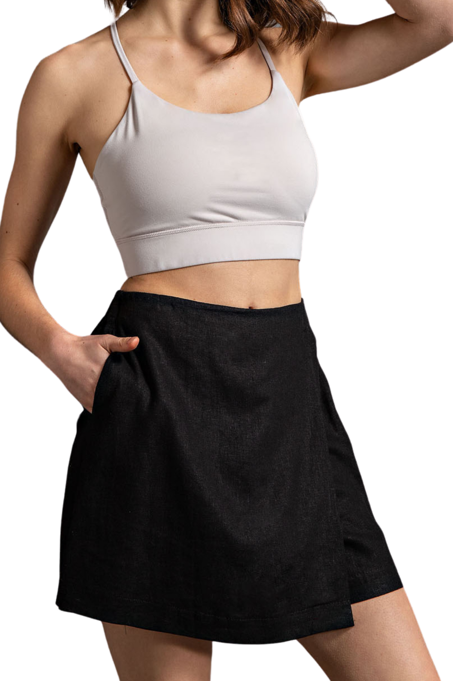 Linen Wrap Skort