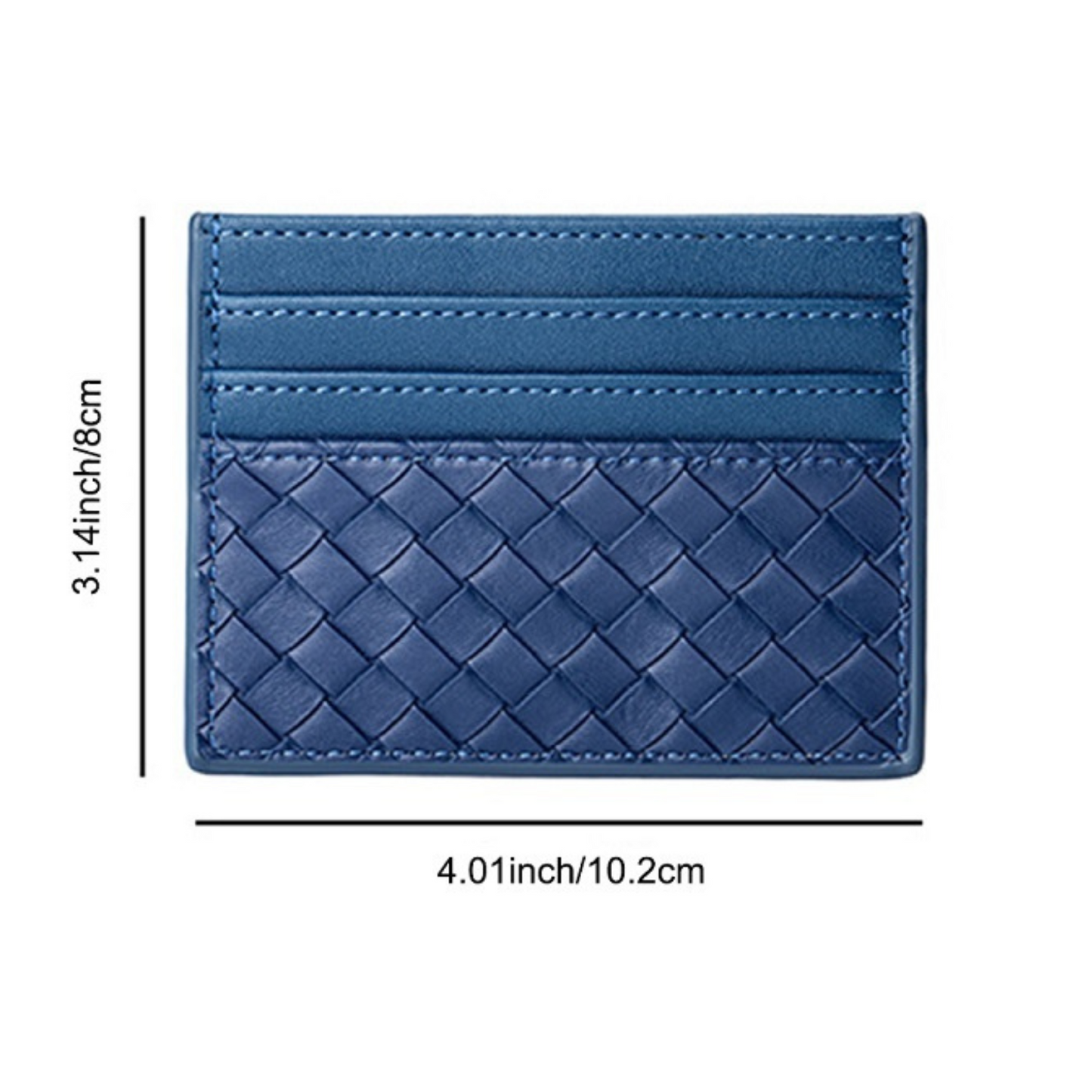 Vegan Leather Woven Card Holder