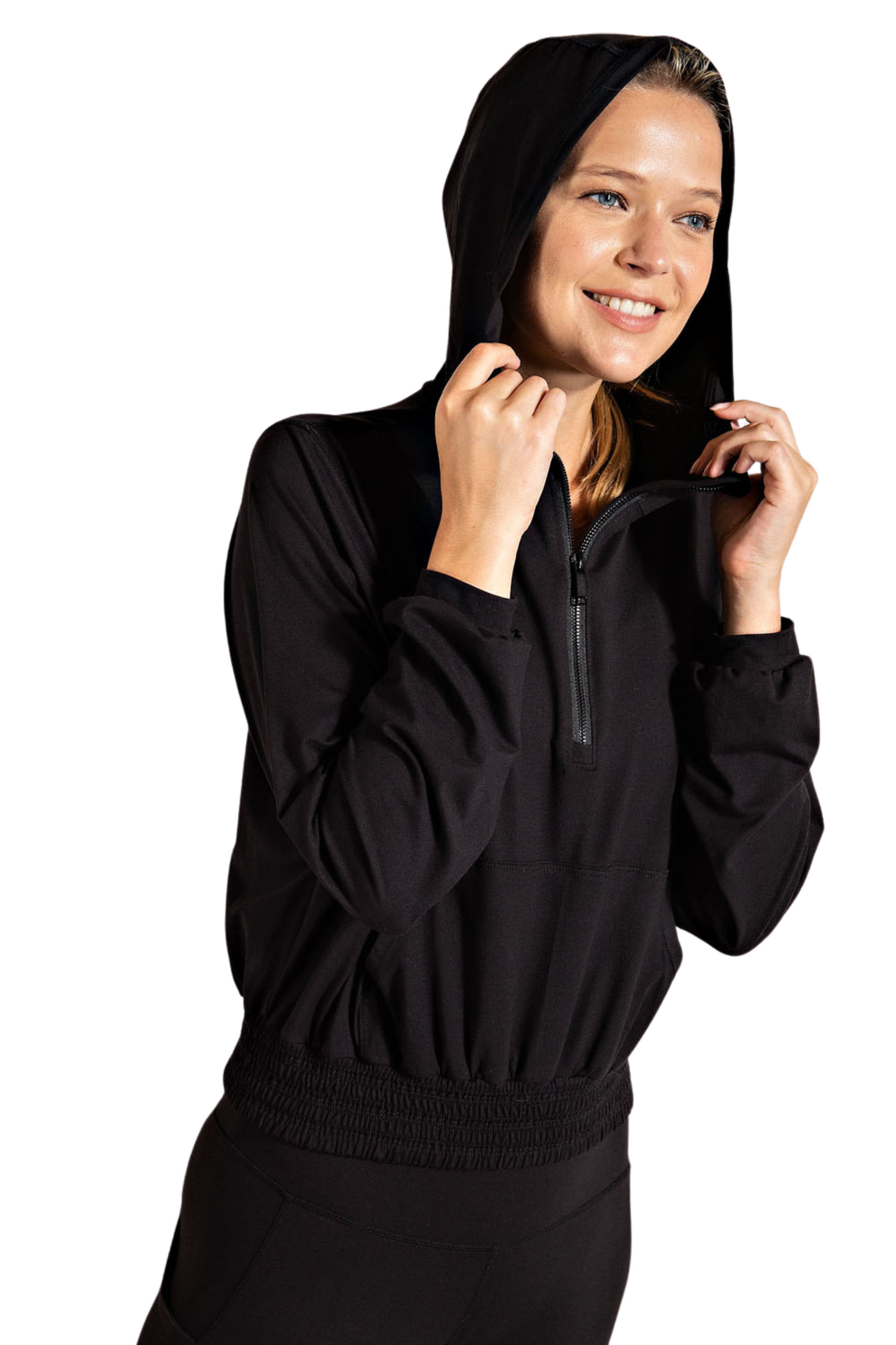 Butter Quarter Zip with Kangaroo Pocket