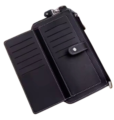 Card Holder & Zip Wallet with Strap