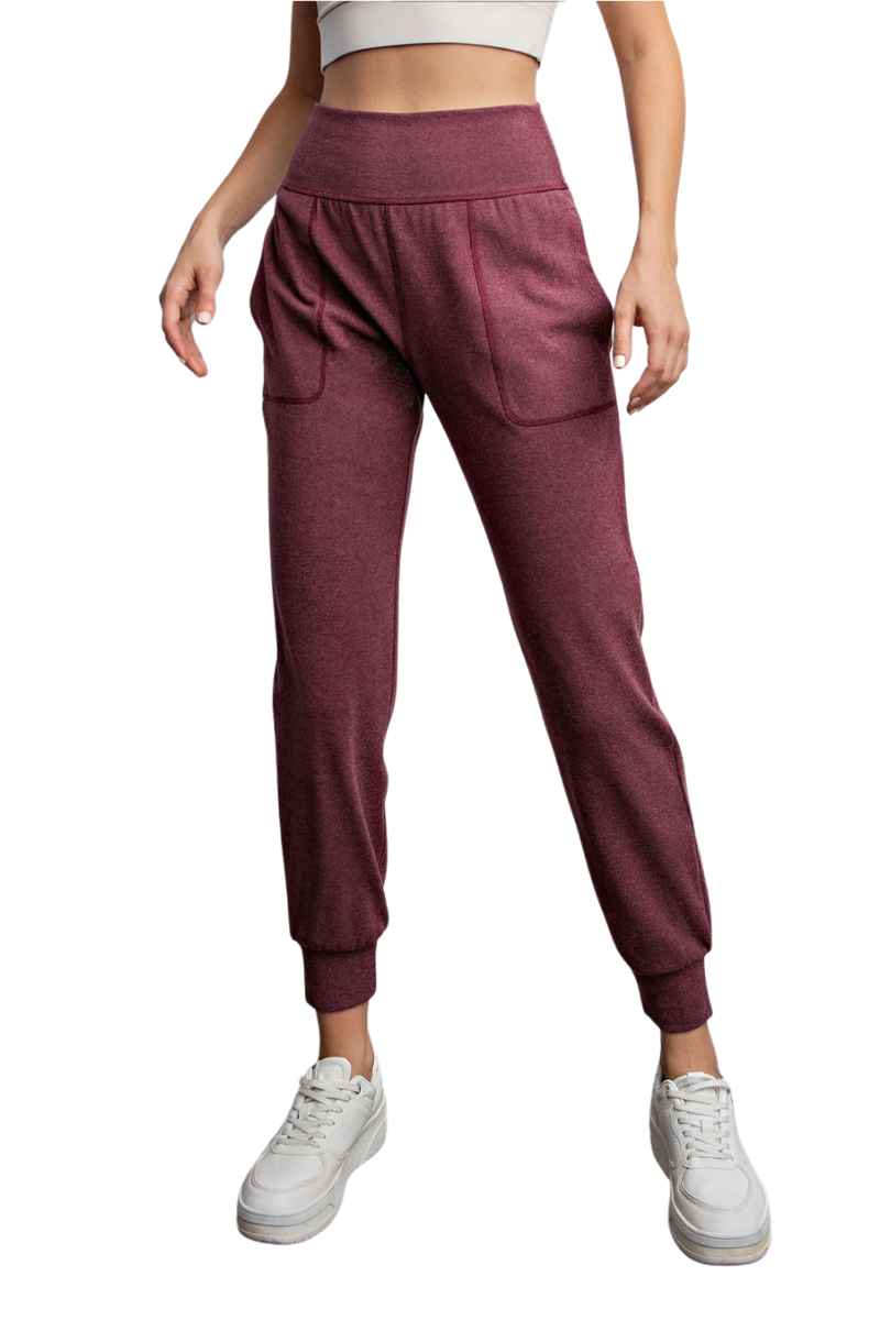 Micro Ribbed Brushed Joggers