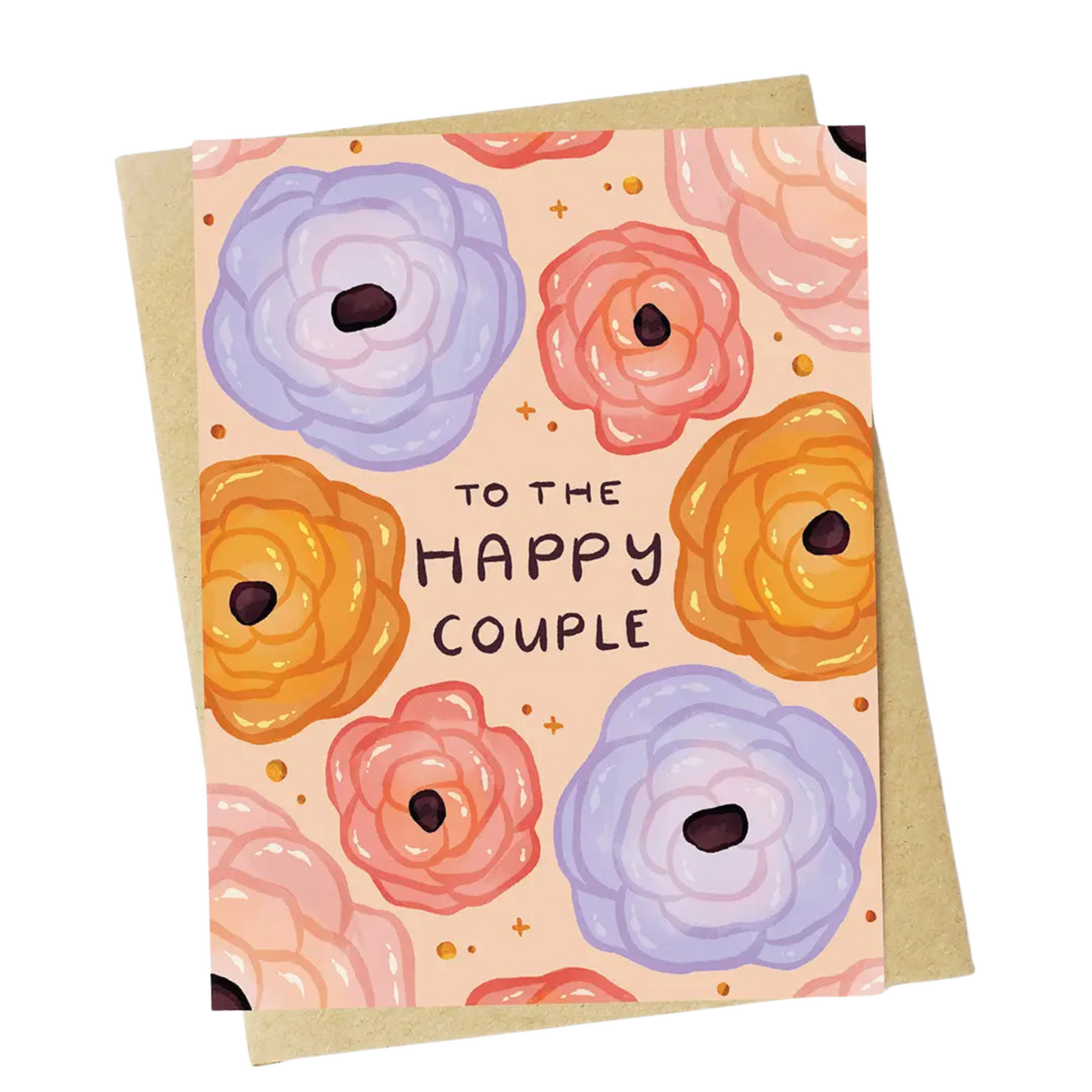 To the Happy Couple Peony Greeting Card