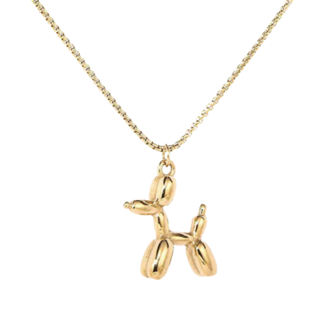 Stainless Steel Balloon Dog Necklace
