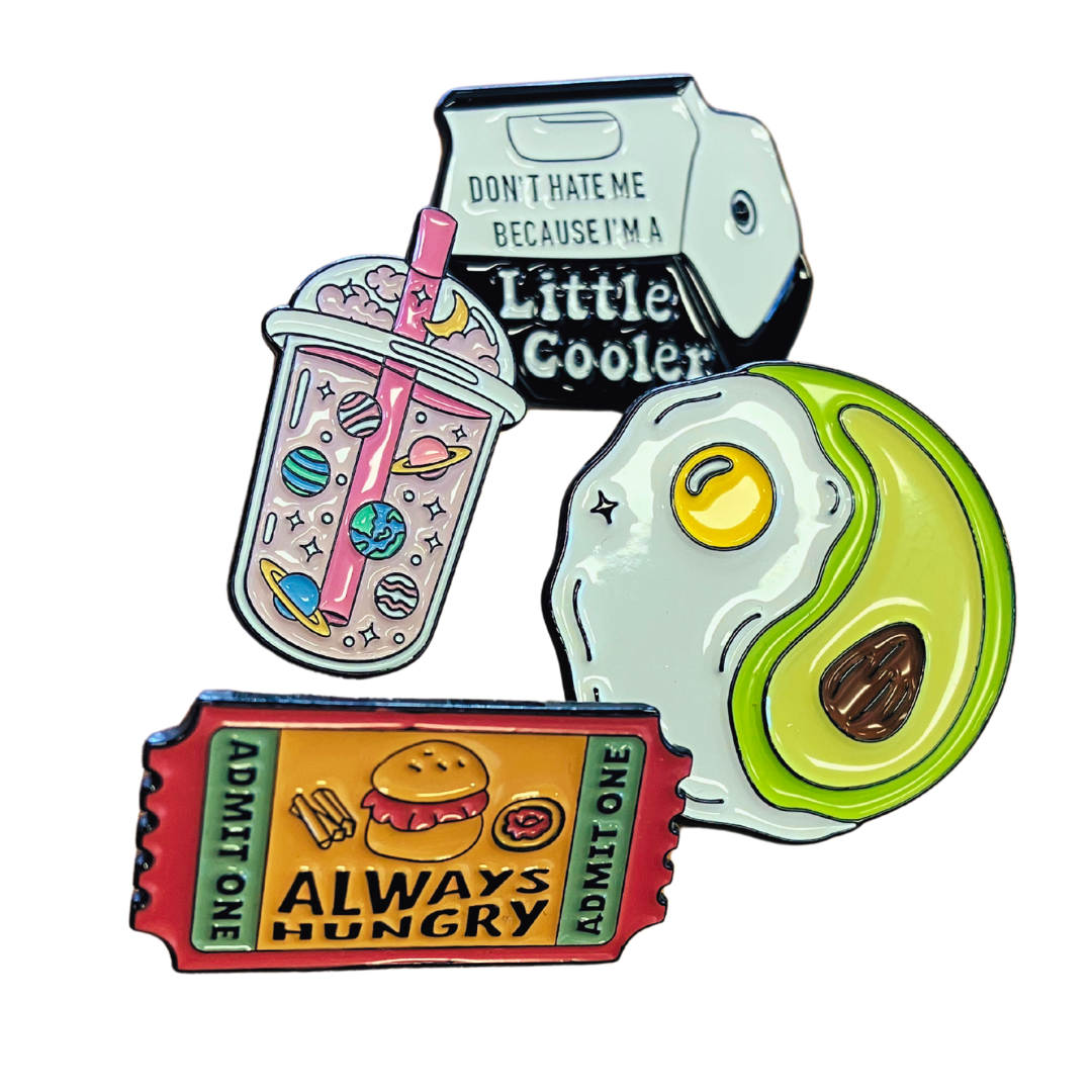 The Foodie Enamel Pin Set