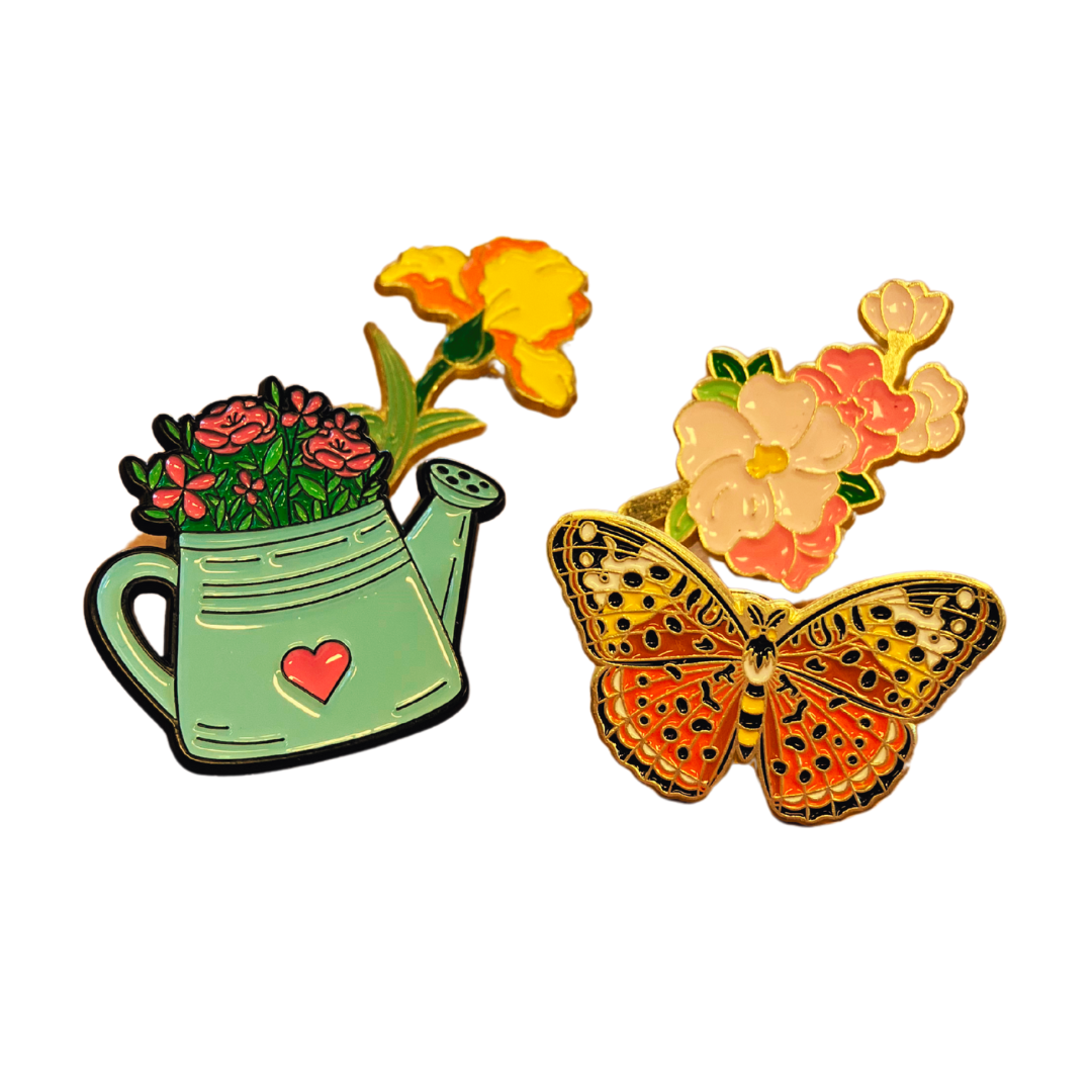 In the Garden Enamel Pin Set