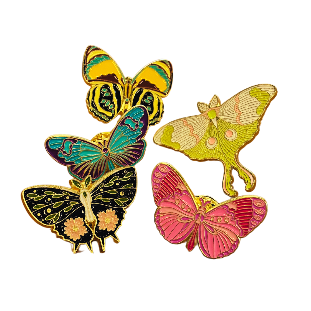 Beautiful Bugs Enamel Pin Set
