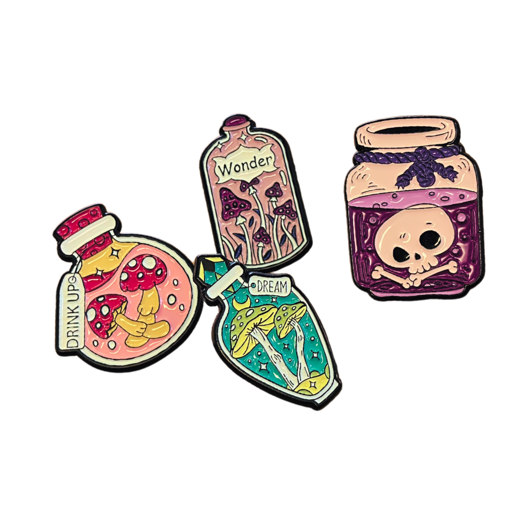 Poppin' Bottle Enamel Pin Set