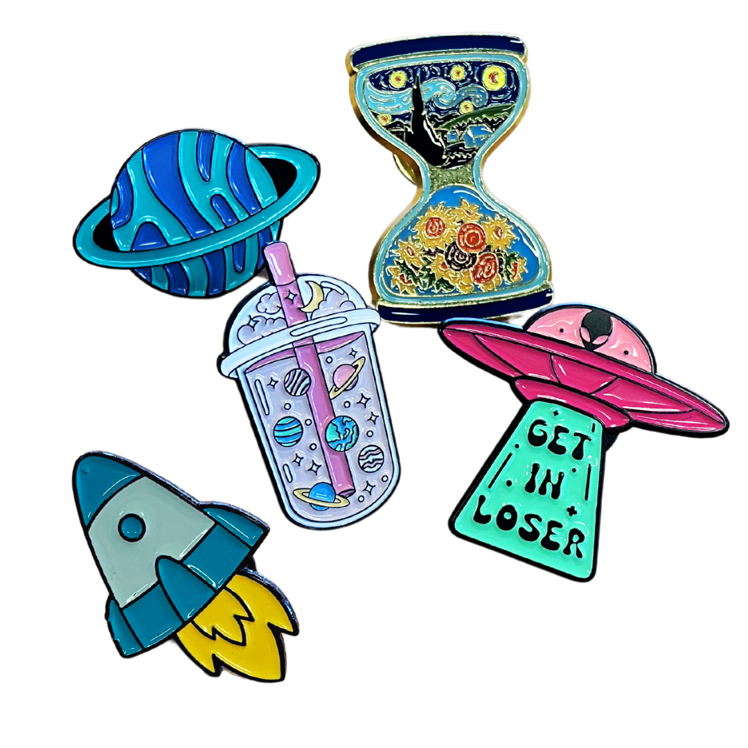 Space Cadet Enamel Pin Set