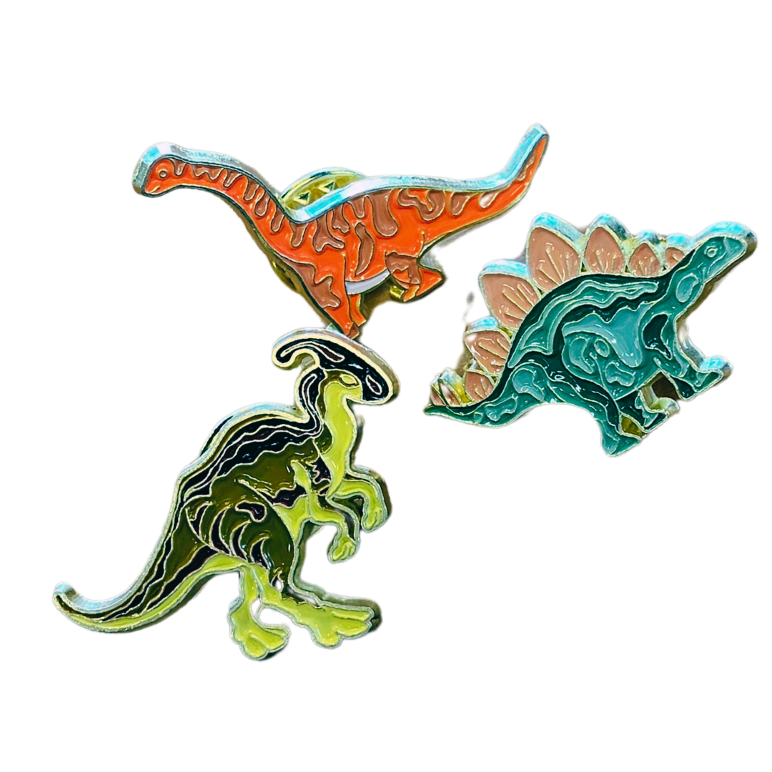 Dinosaur Enamel Pin Set