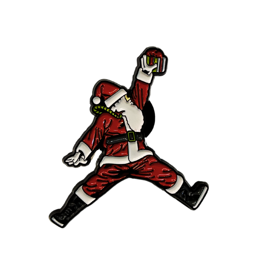 Slam Dunk Santa Enamel Pin