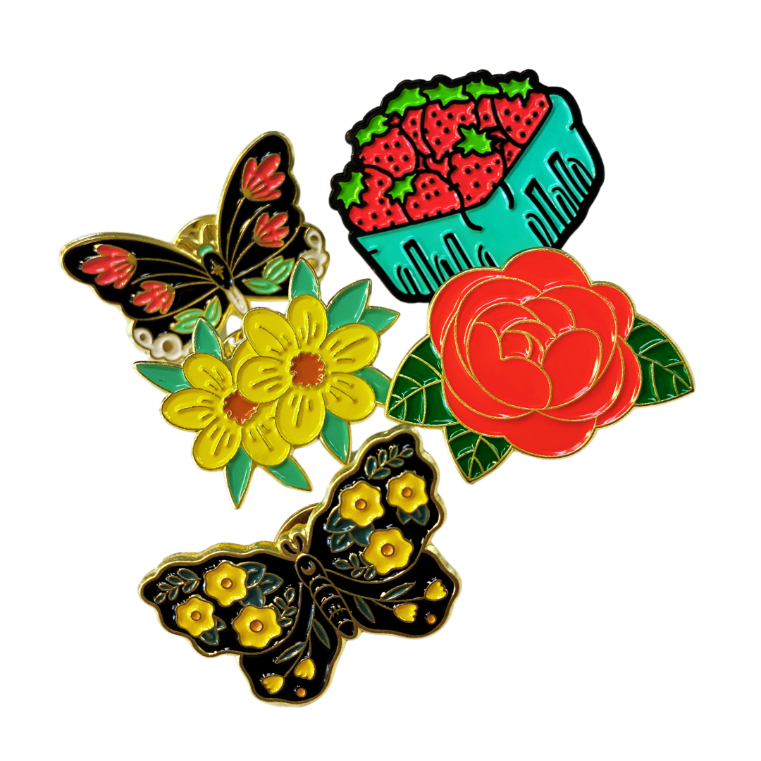 Garden Enamel Pin Set