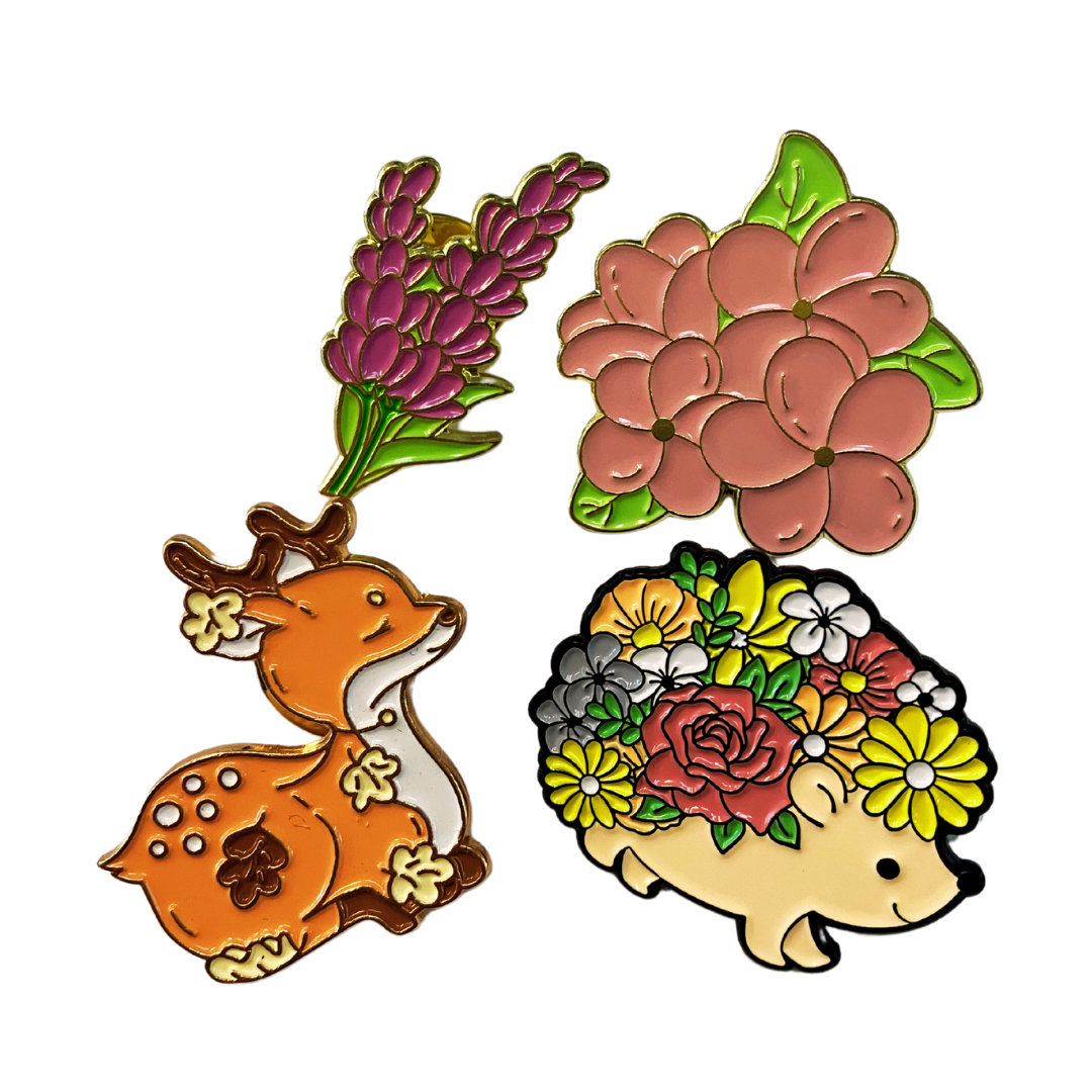 Cutesy Garden Enamel Pin Pack