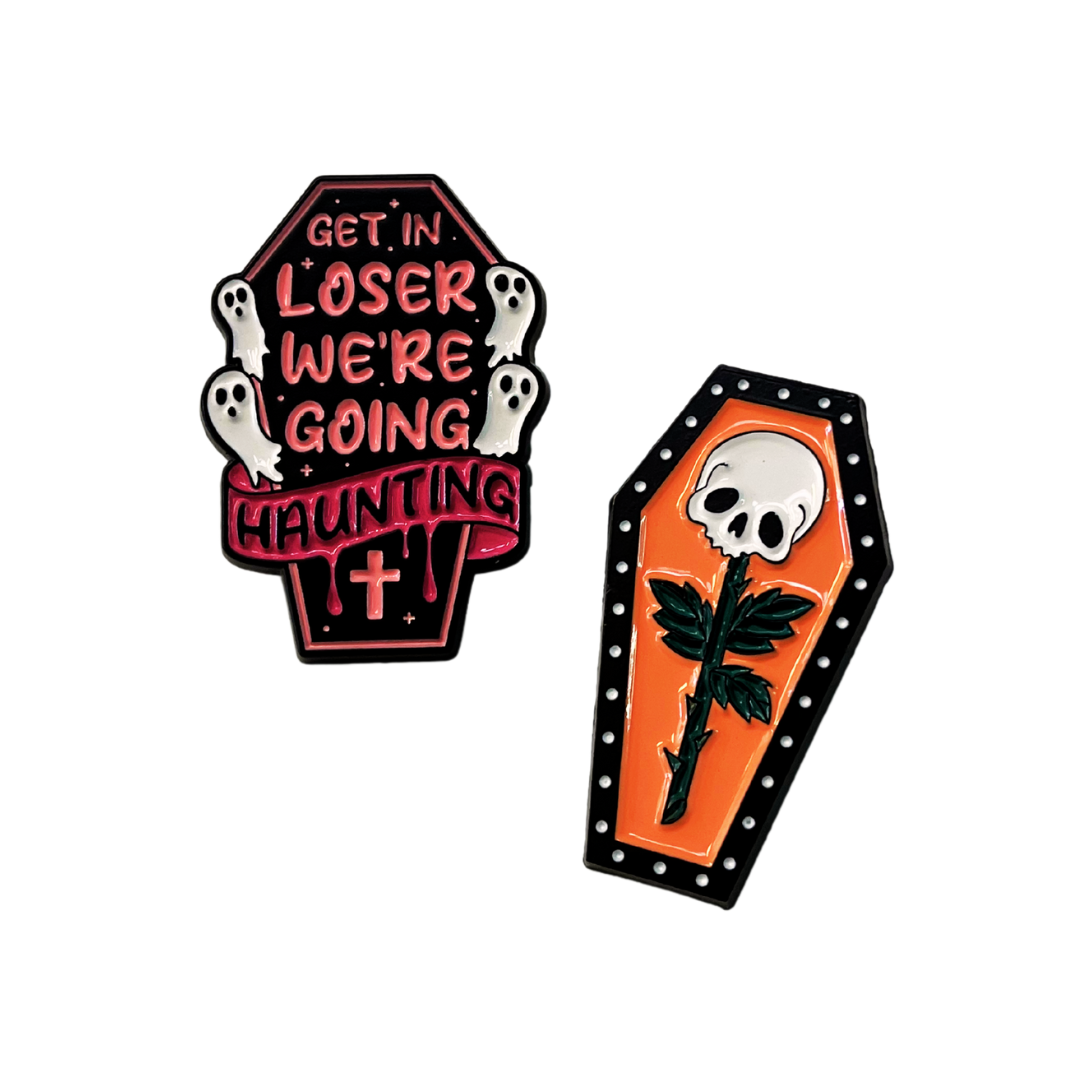 Spooky Vibes Enamel Pin Set