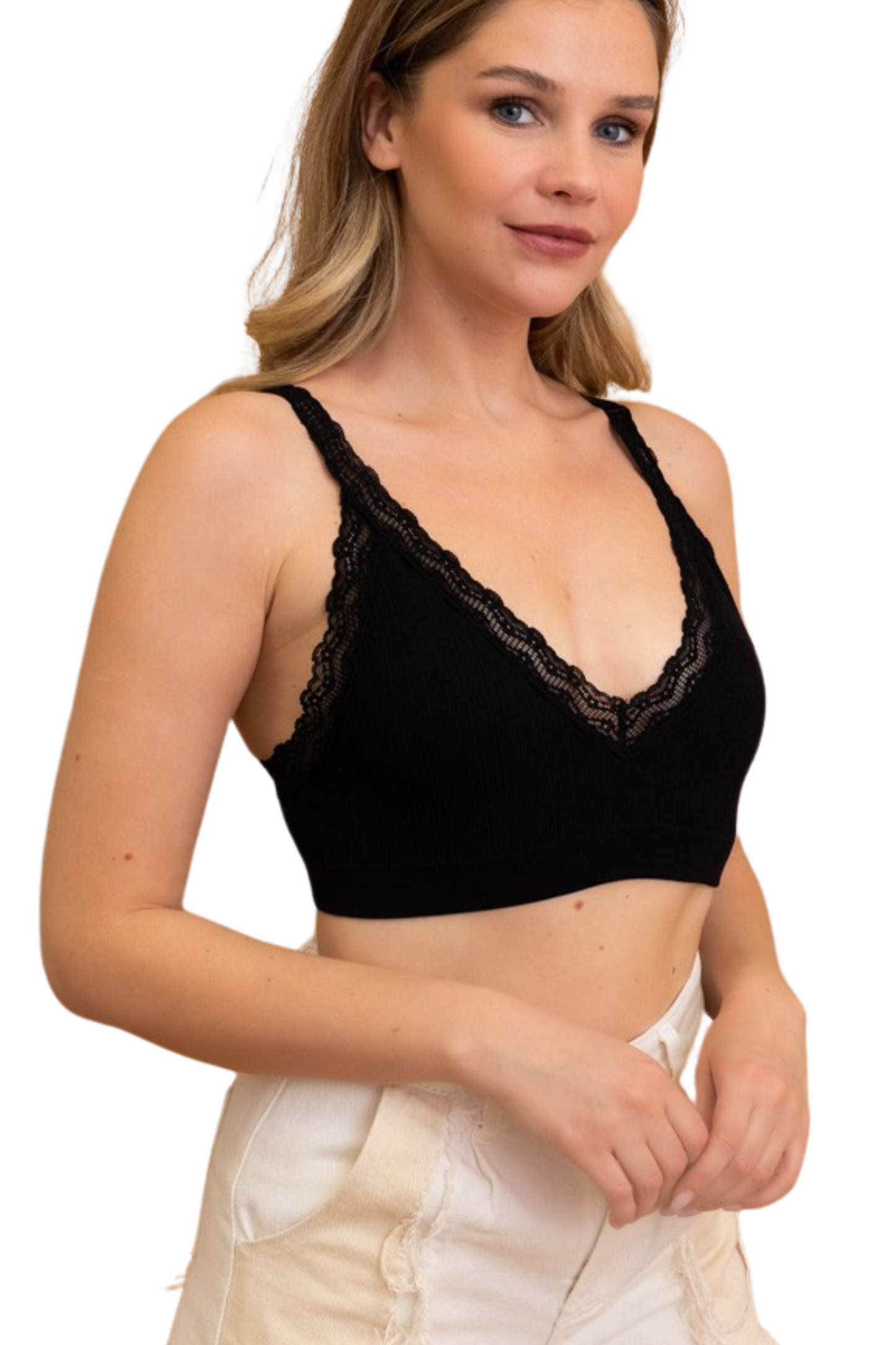 Lace Trim Padded Bralette