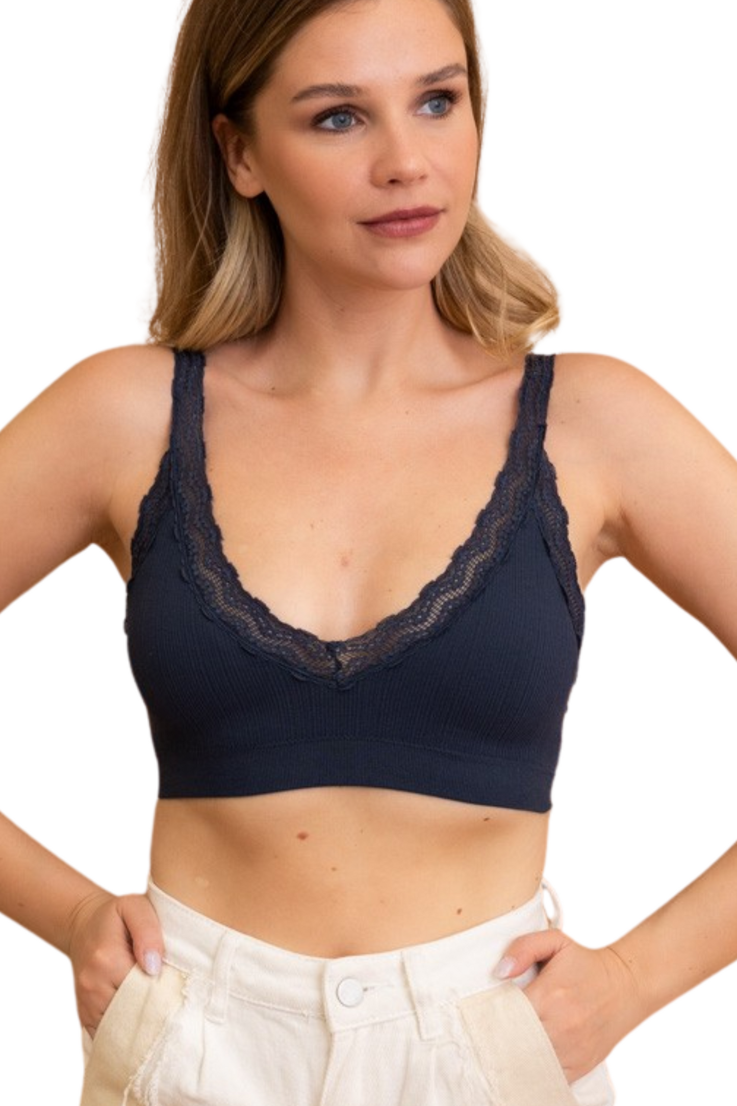 Lace Trim Padded Bralette