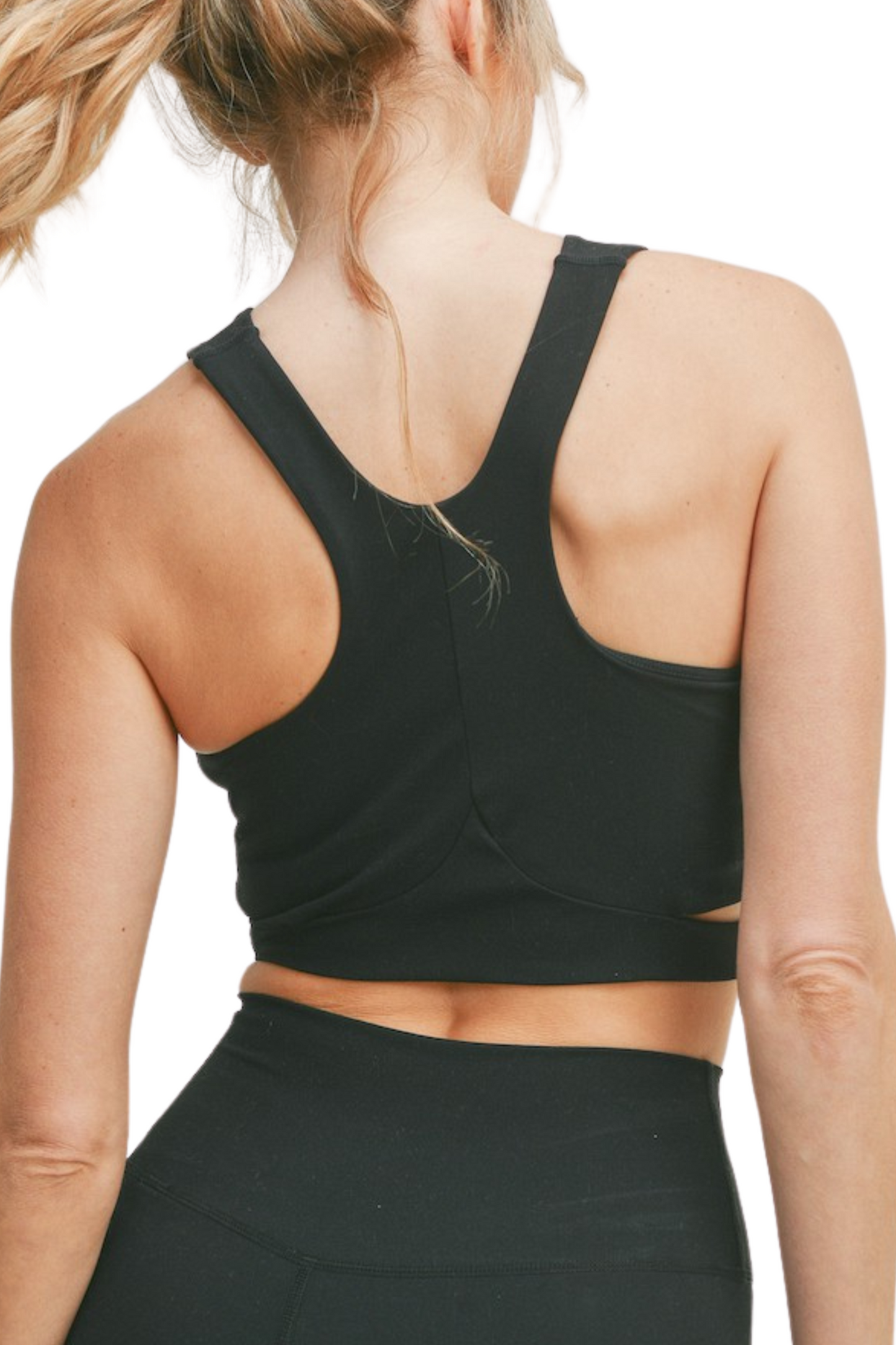 Criss Cross Front Side Cut Out Sports Bra