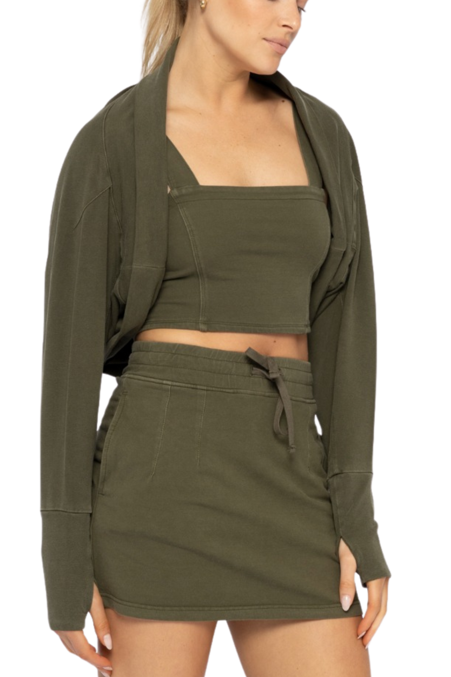Open Face Cotton Shrug