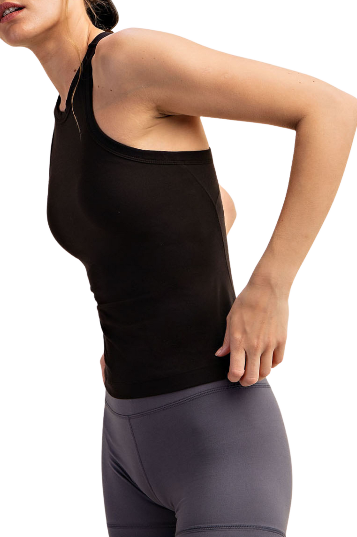 Butter Sleevless Racerback Top with Built In Bra