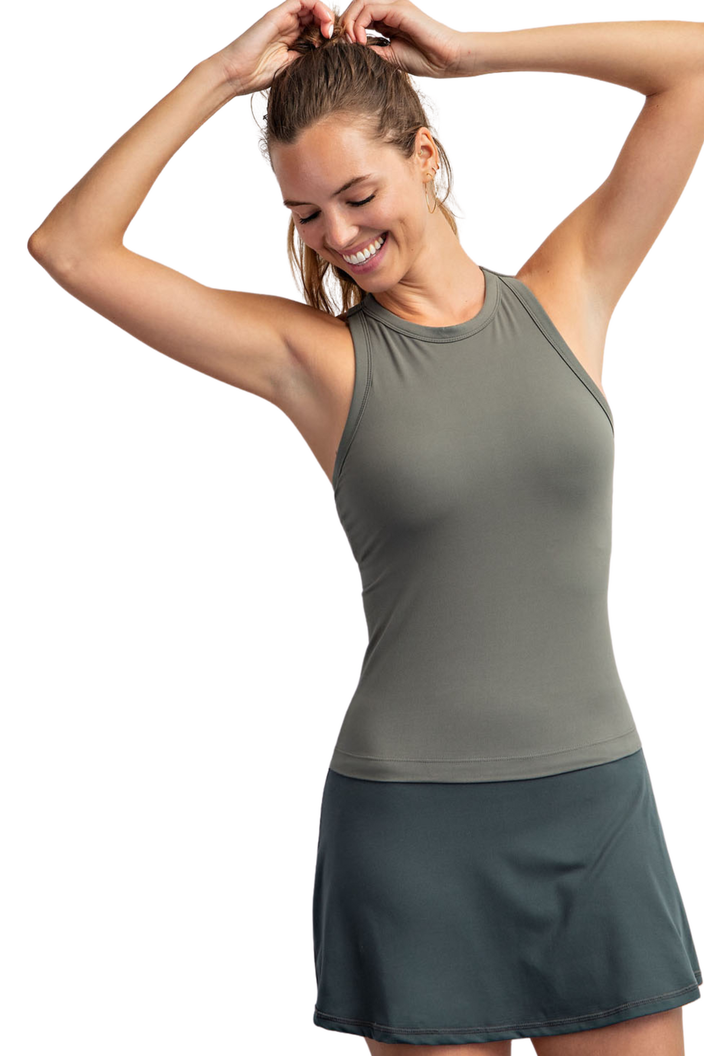 Butter Sleevless Racerback Top with Built In Bra
