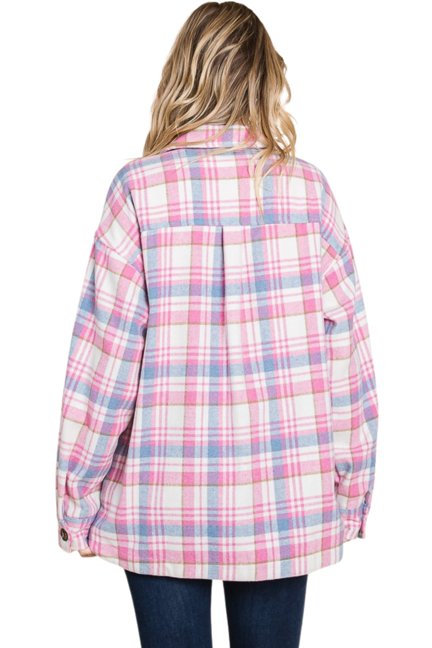 Pastel Plaid Flannel with Fringe Detail