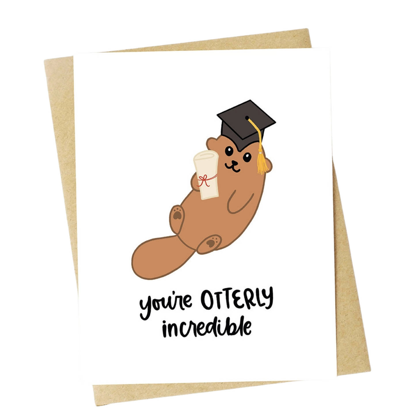 "You're Otterly Incredible" Cute Otter Graduation Card