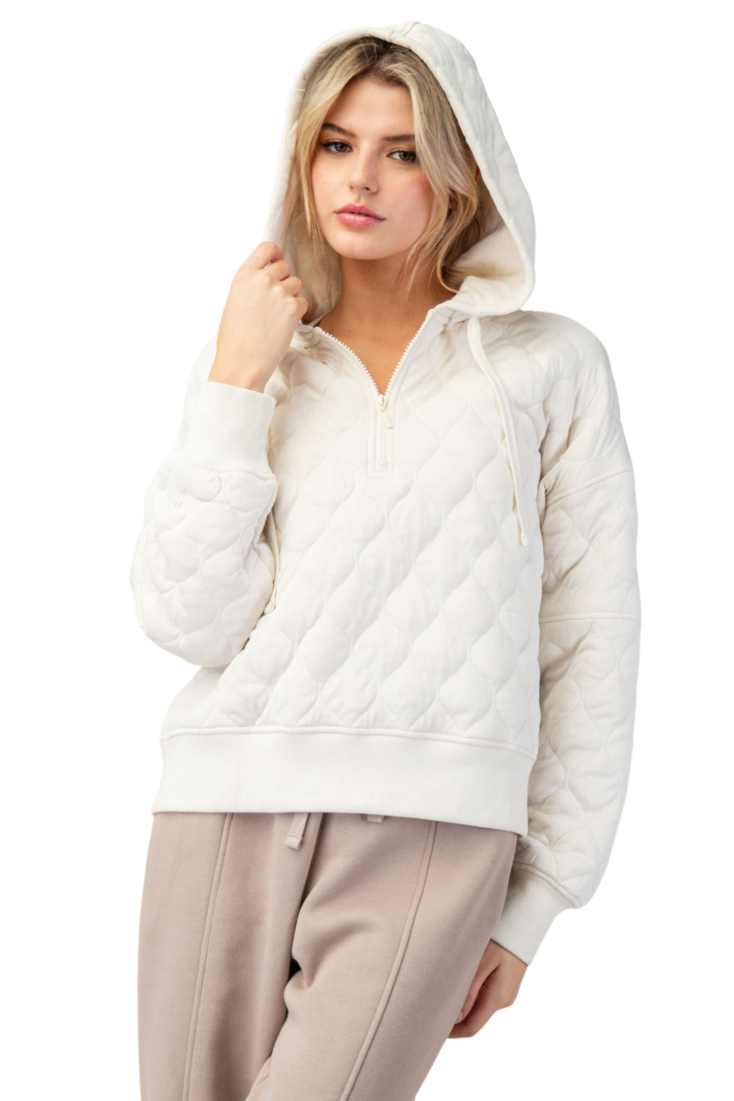 Ribbed Poncho Style Sleeved Top