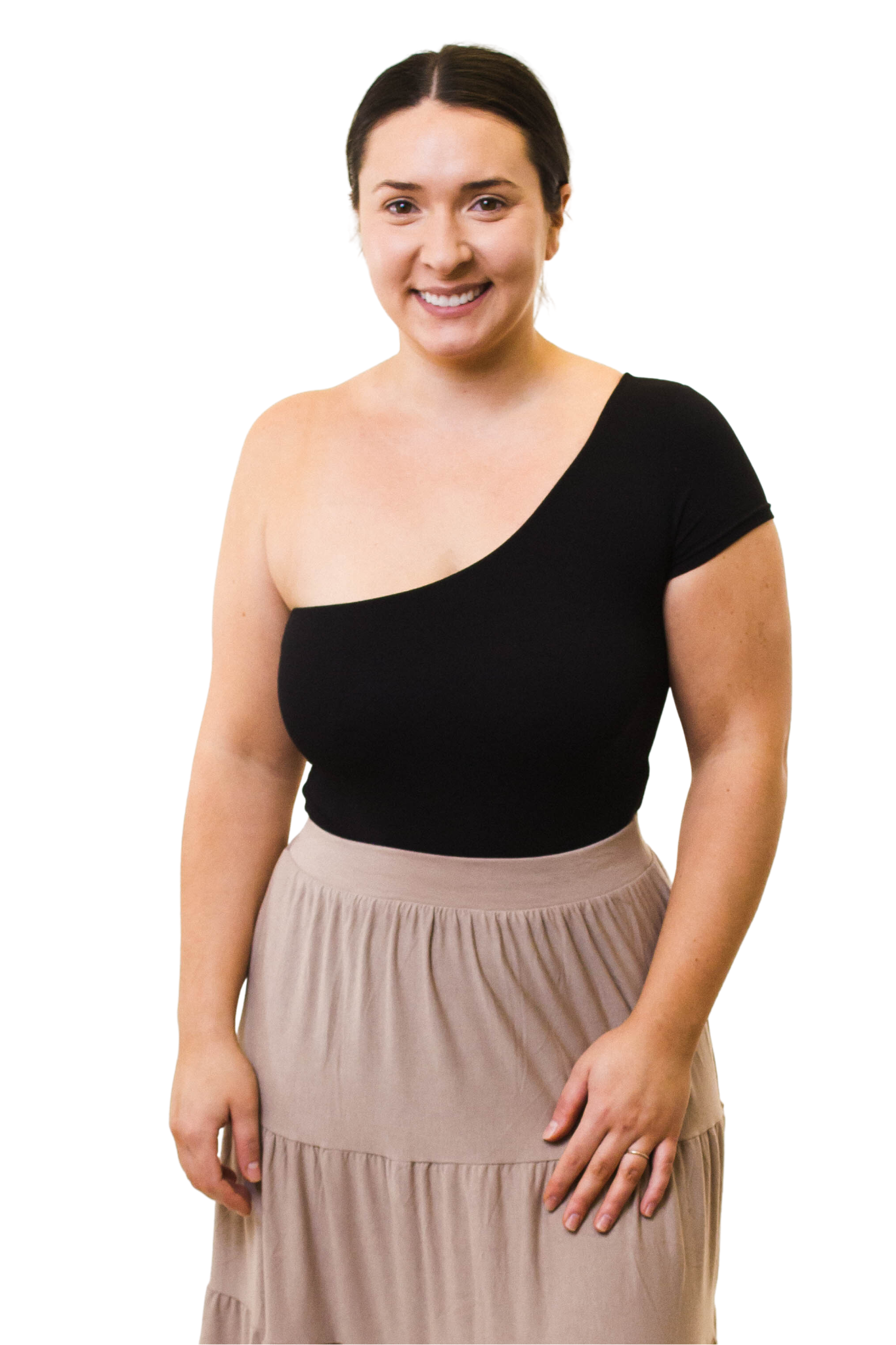 One Shoulder Short Sleeve Bodysuit