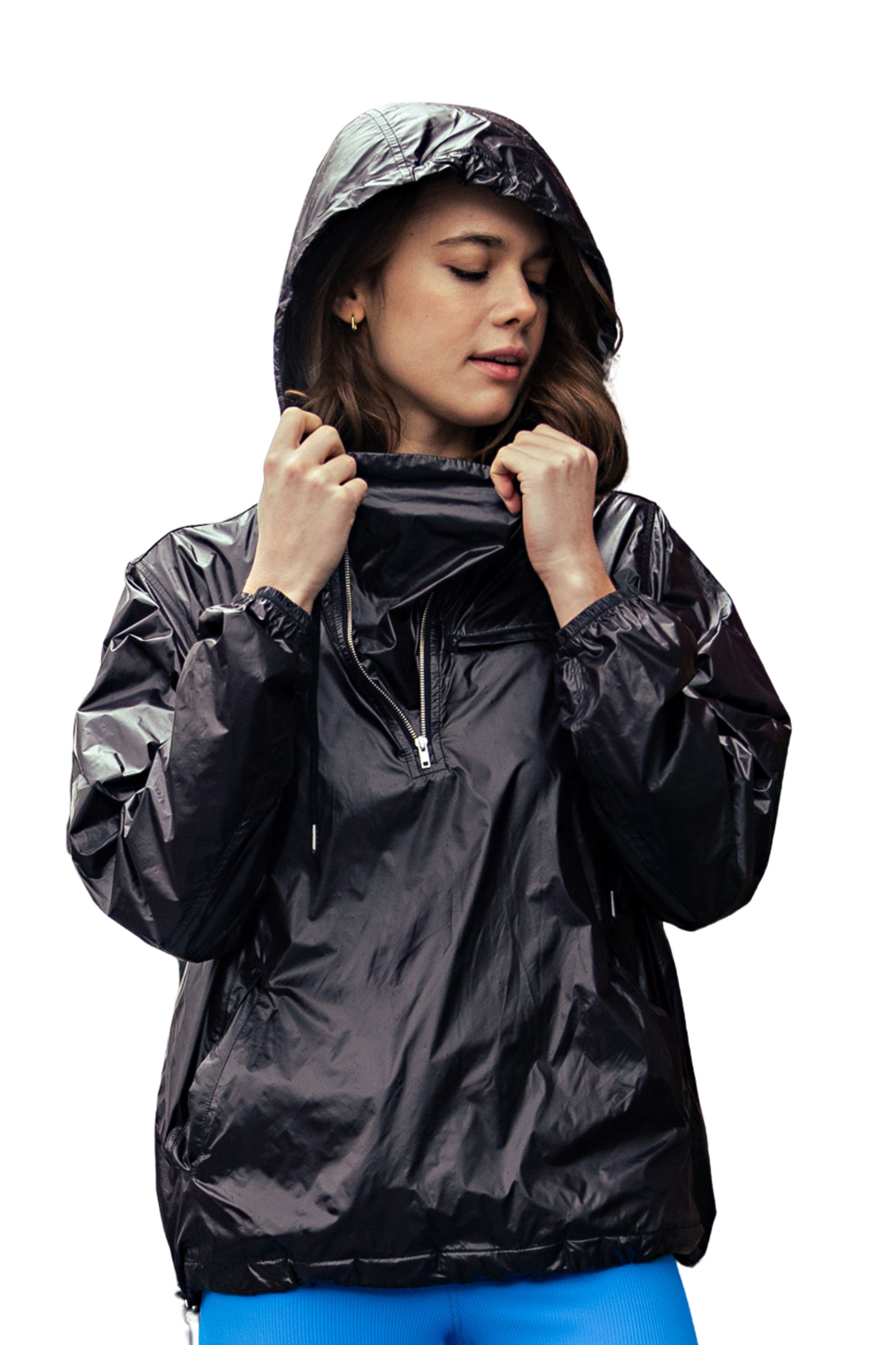 Packable Water Resistant Lightweight Quarter Zip Windbreaker