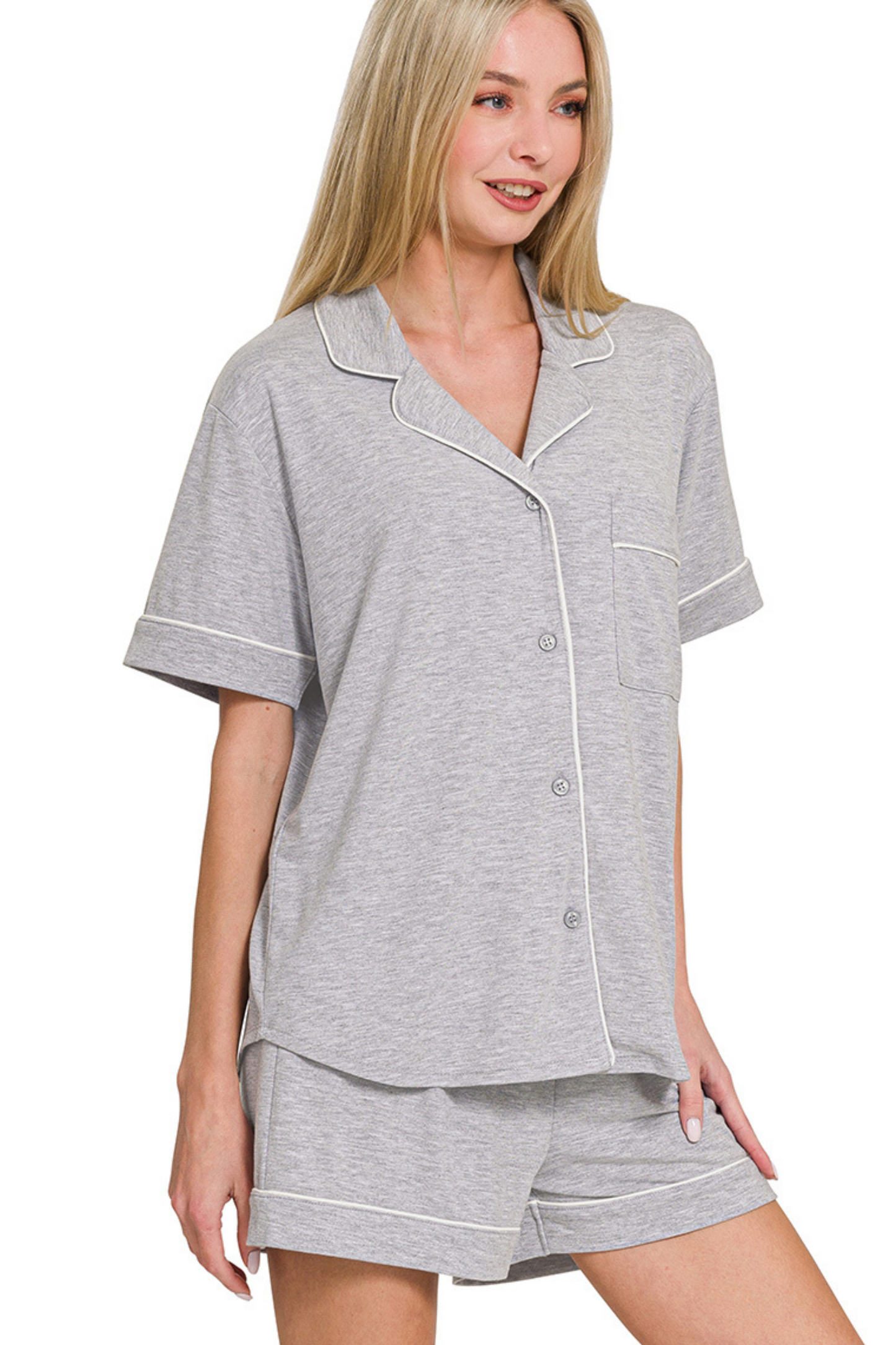 Crazy Comfy Soft Pajama Short Sleeve Set with Shorts