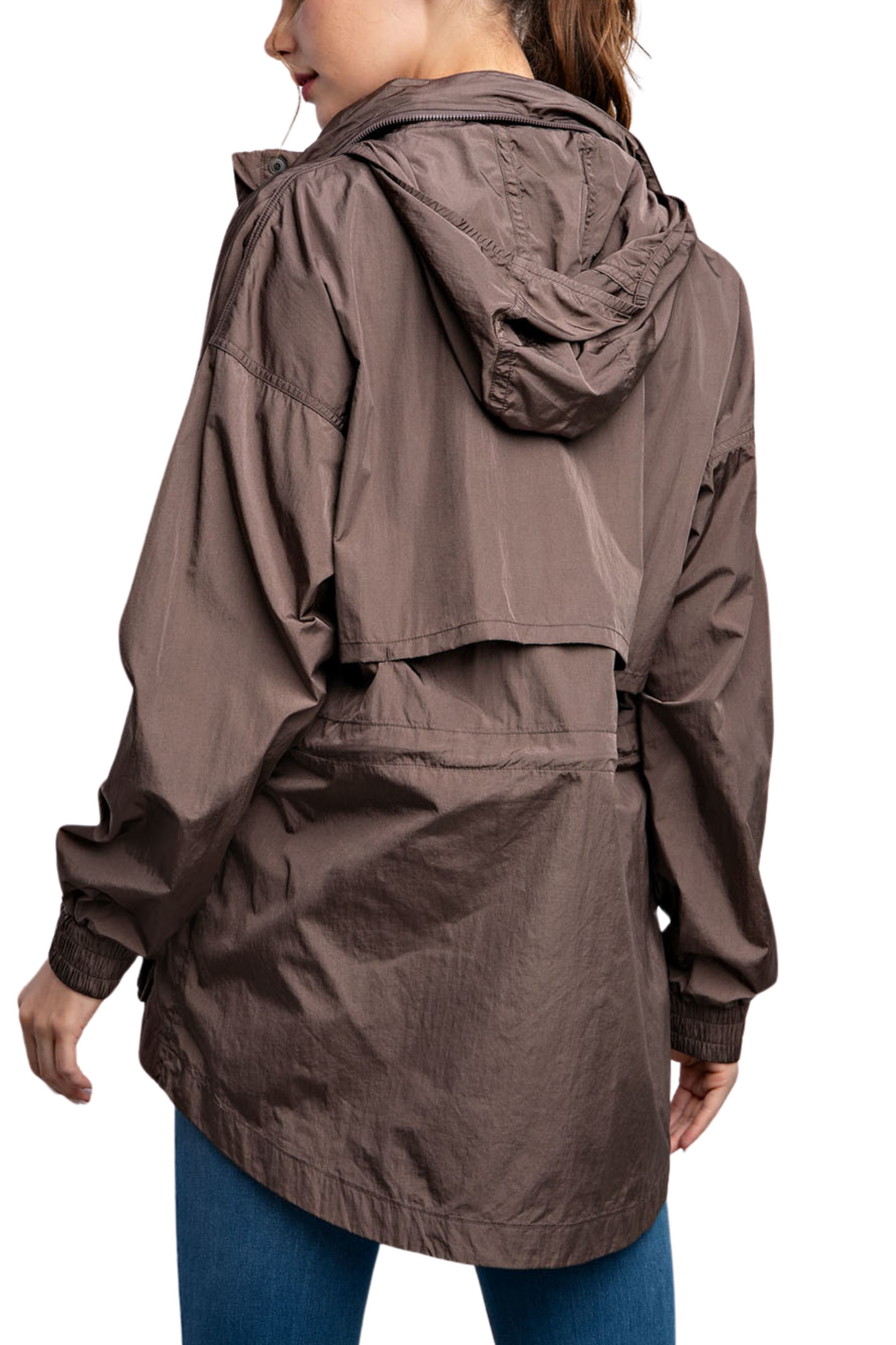 Windbreaker Material Loose Fit Zip Up Jacket