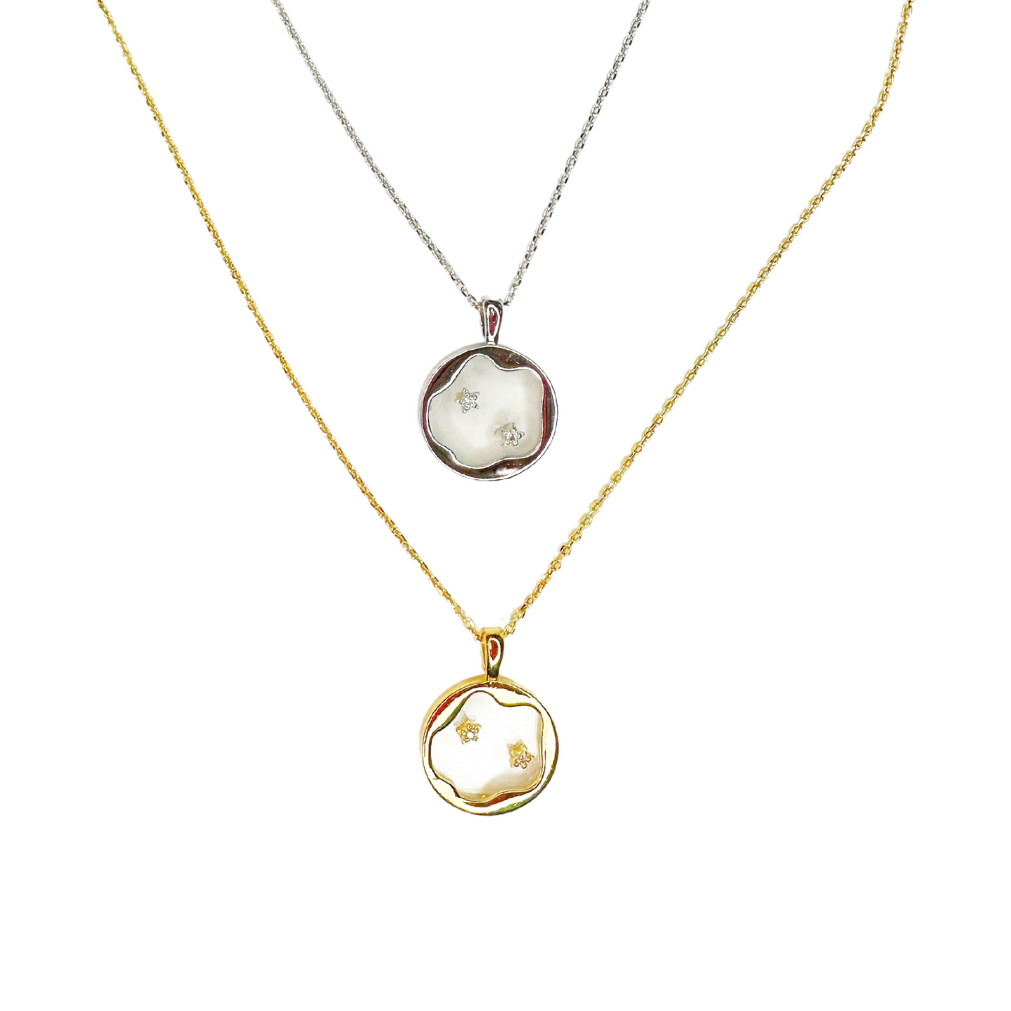 Mini Star Sky Coin Pendant Necklace