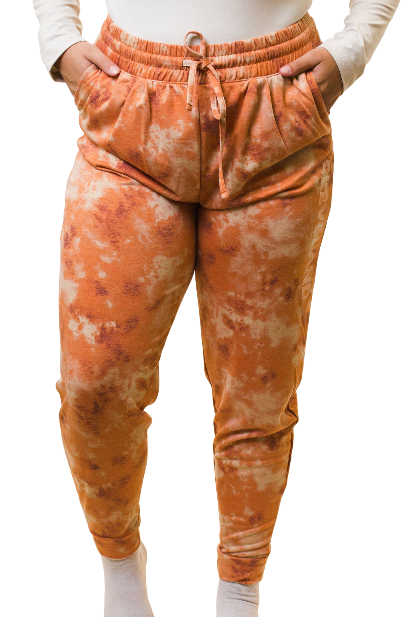 Cleveland Hand Stamped Acid Wash Sweatpants