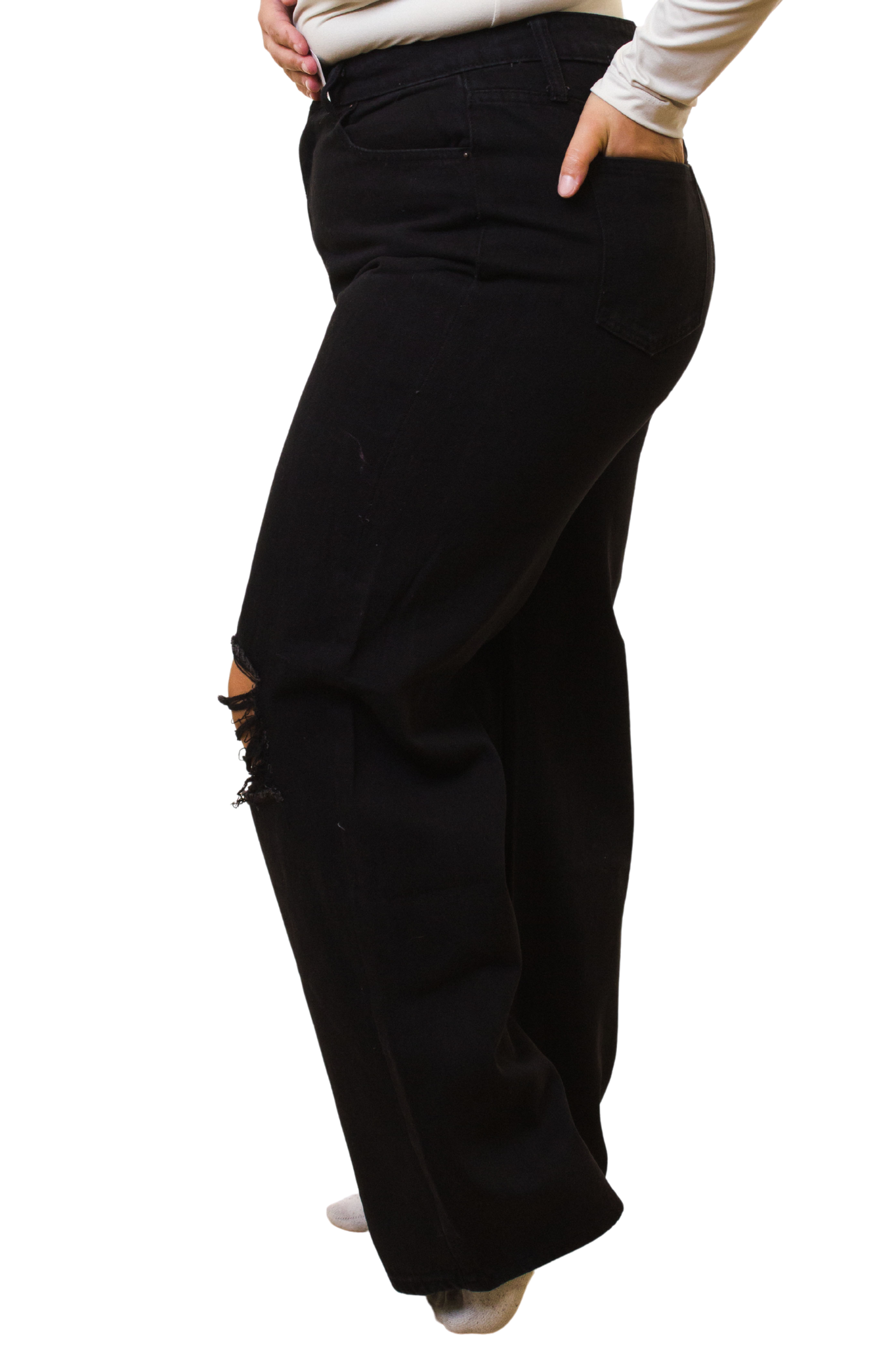 High-rise Wide Straight Leg Denim