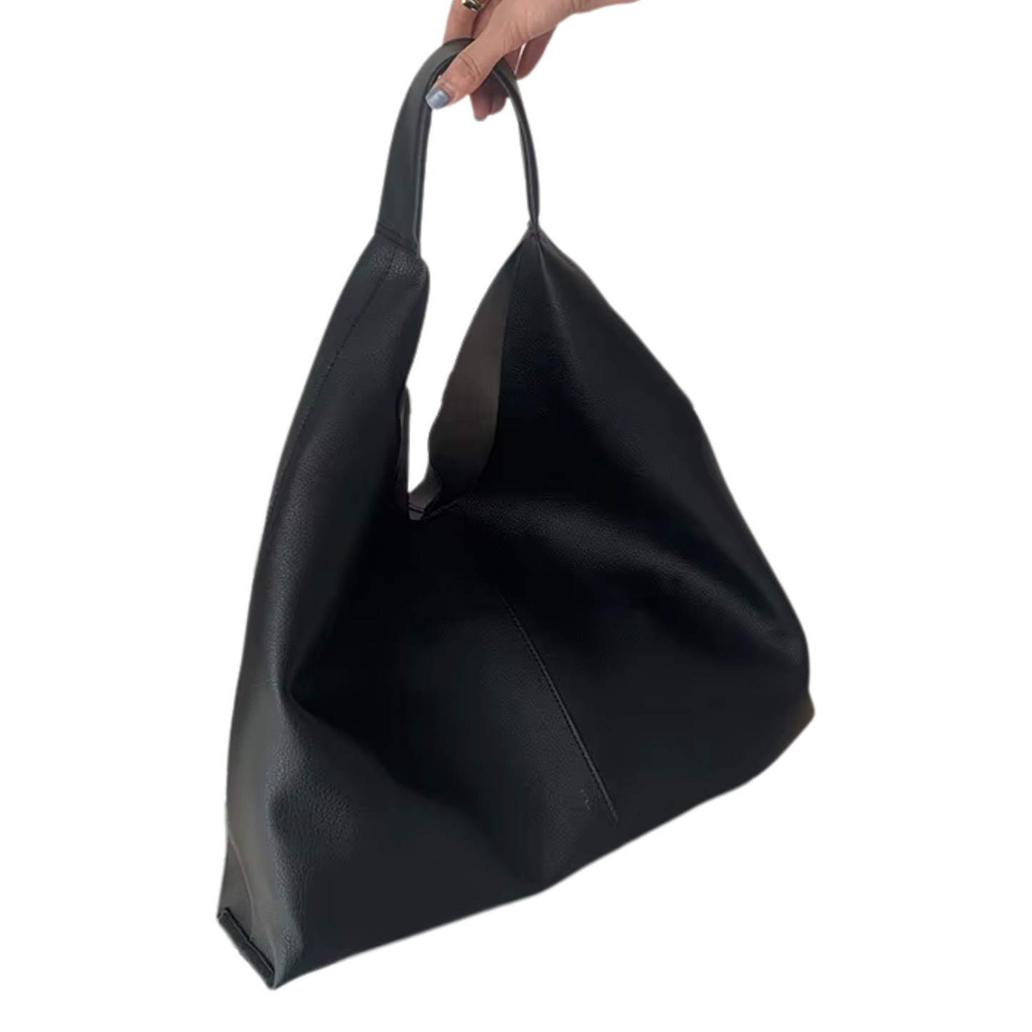 Oversized Slouchy Vegan Leather Shoulder Bag