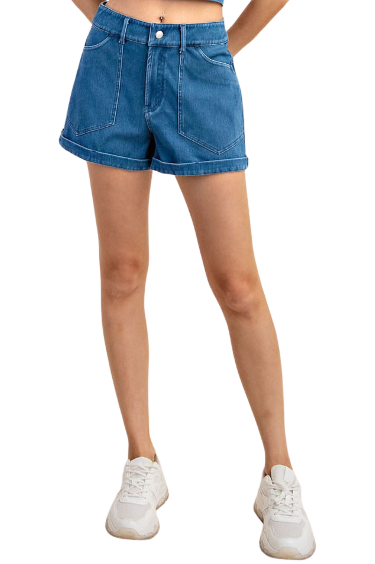 Stretch Denim Shorts