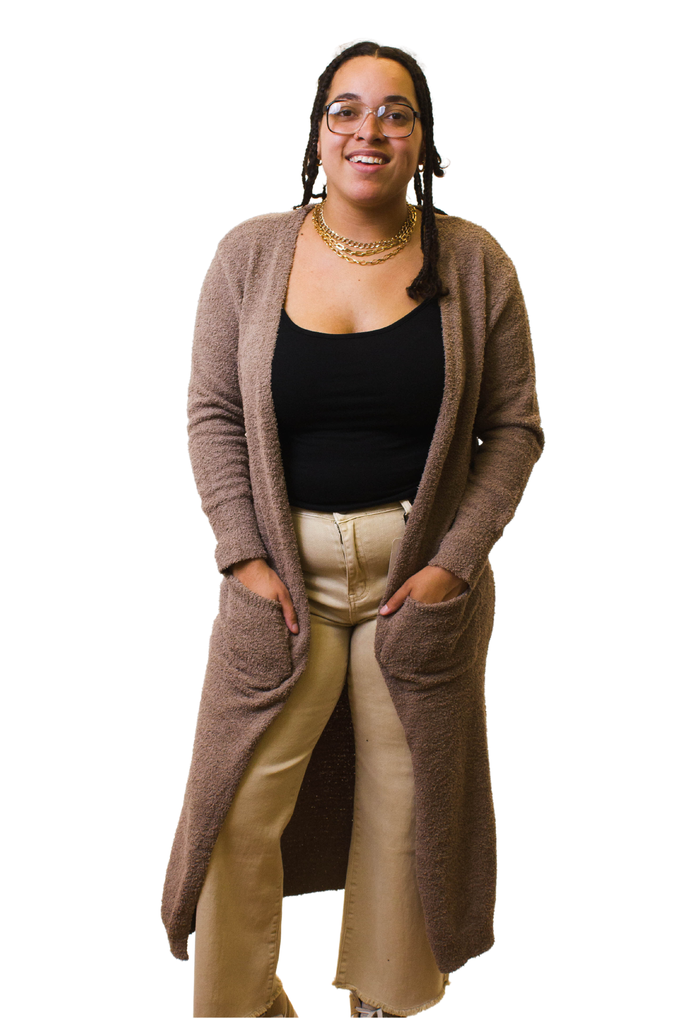 Super Soft Boucle Duster Cardigan w/ Pockets