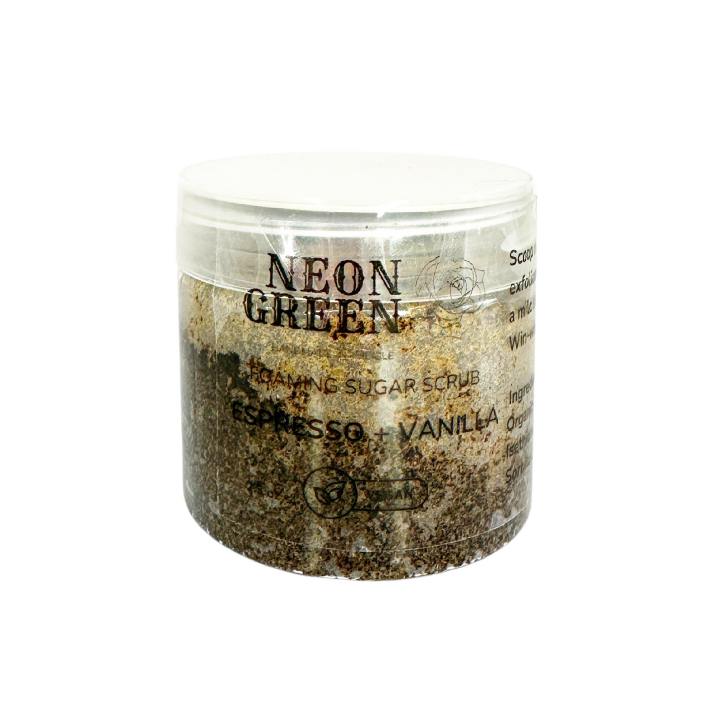 Neon Green Mini Foaming Sugar Scrub