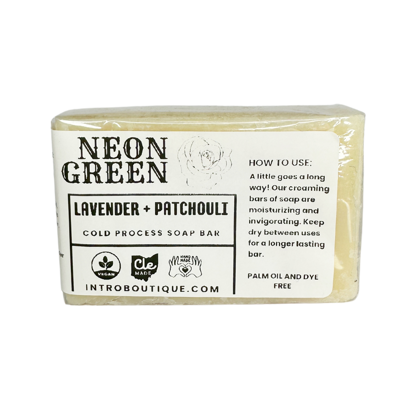 Neon Green Cold Process Soap Bars