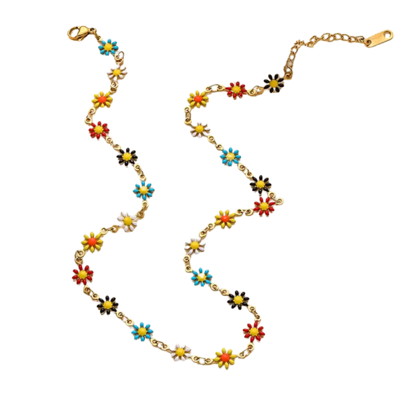 Stainless Steel Daisy Chain Necklace