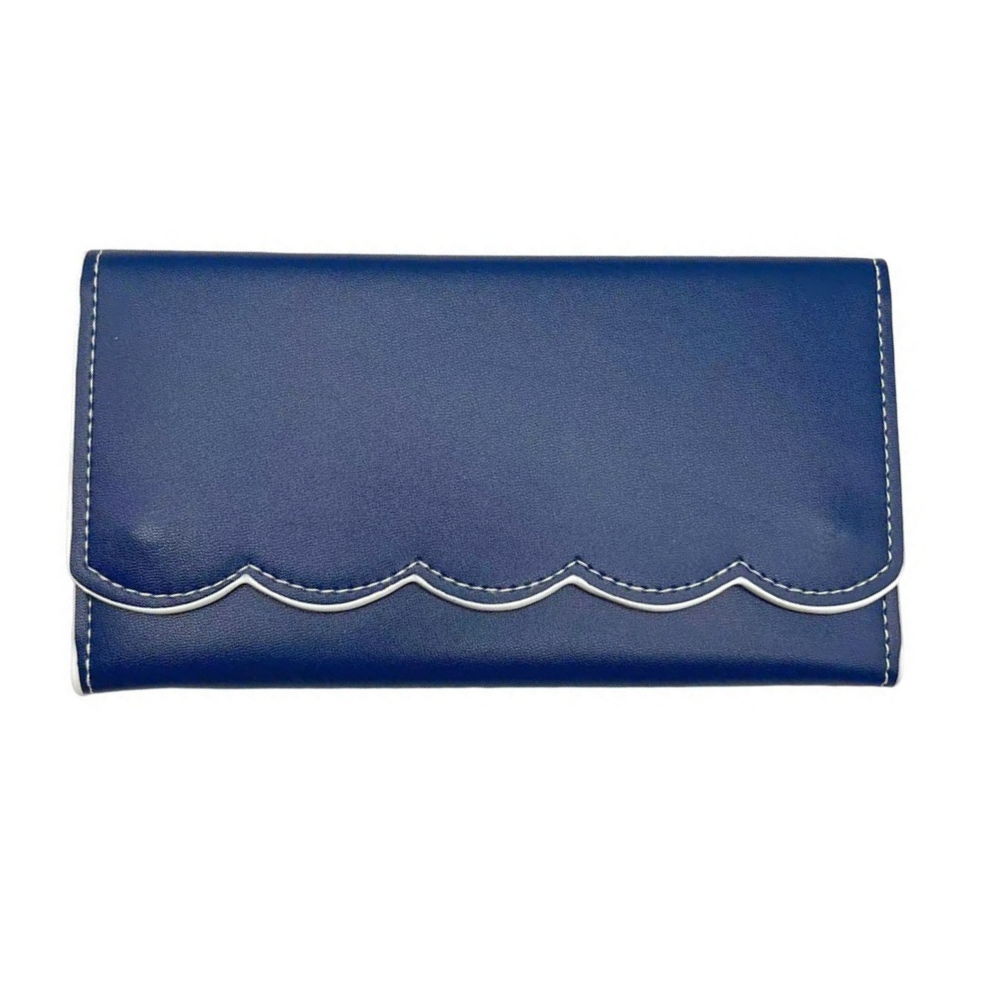 Scalloped Edge Long Wallet