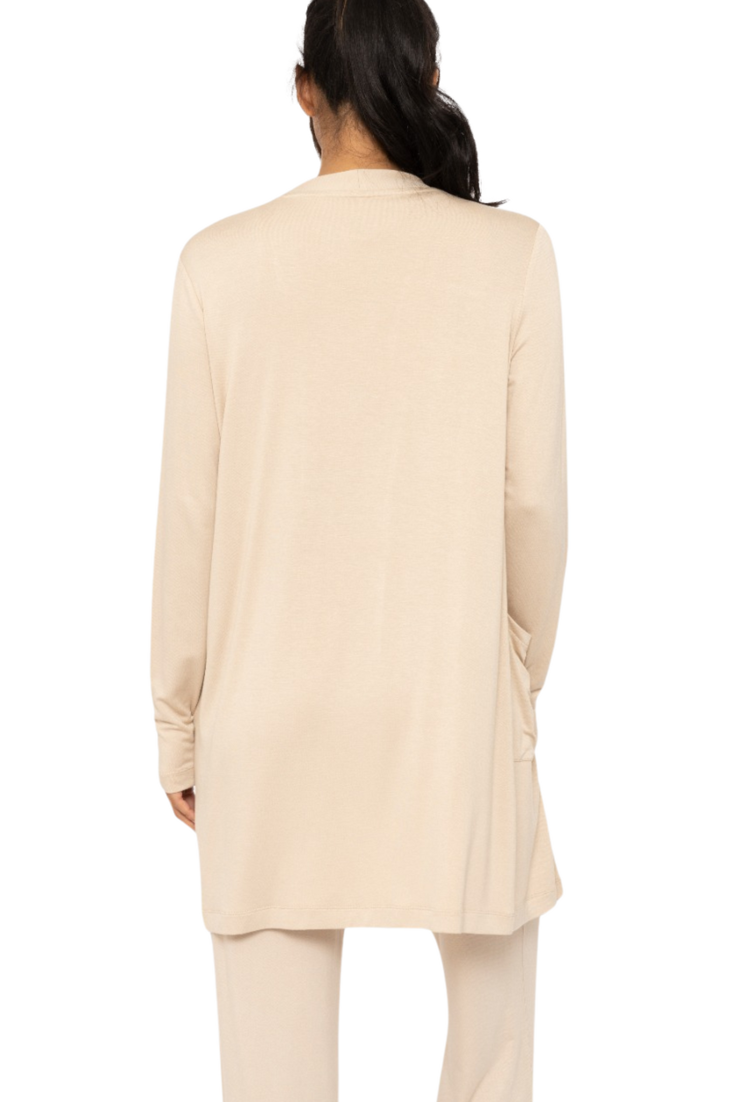 Open Front Terry Cardigan