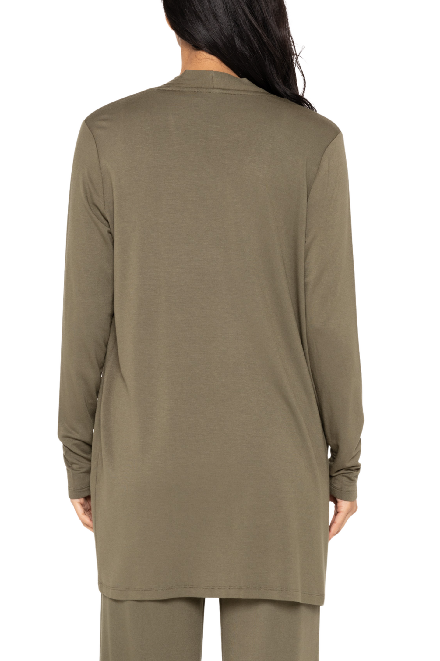 Open Front Terry Cardigan