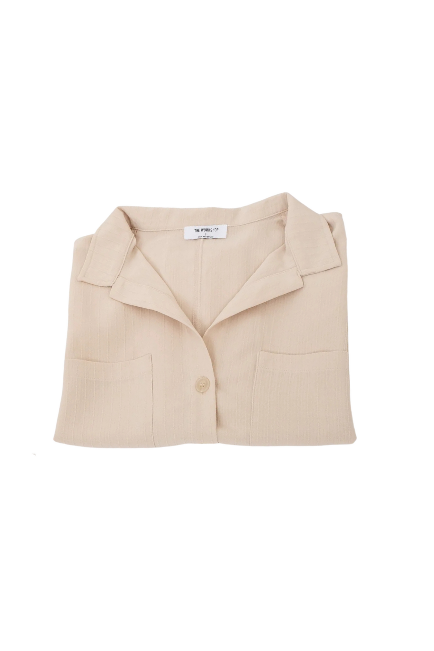 Collared Short Sleeve Button Up Top