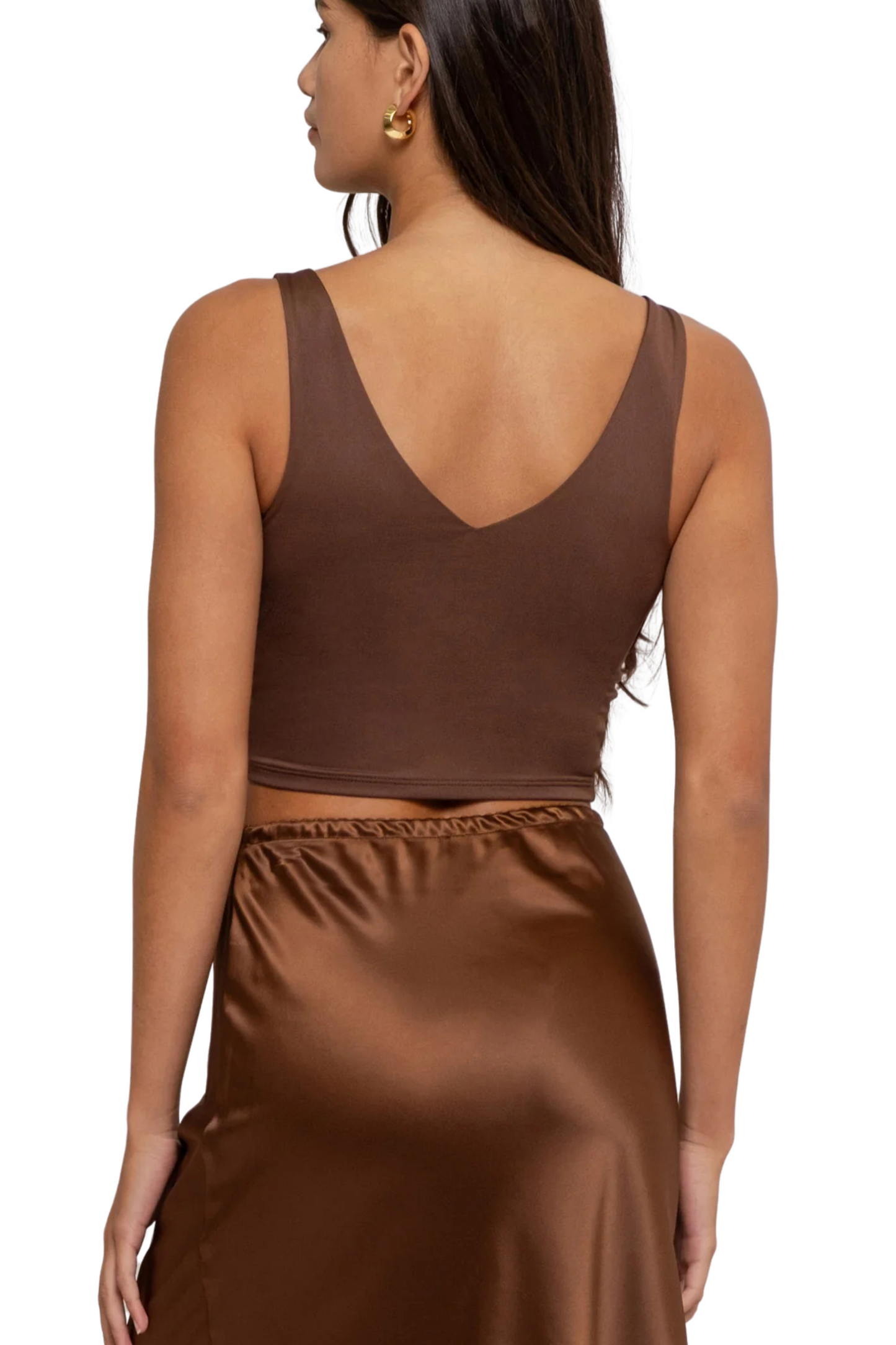 Reversible V Neck Crop Top