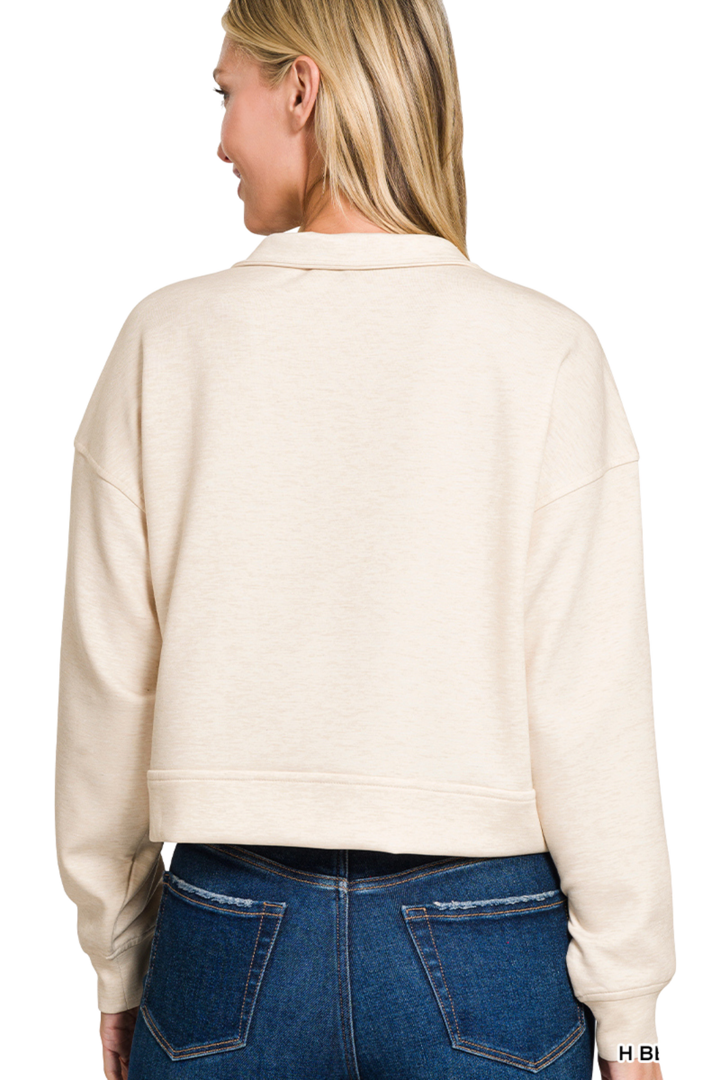 Scuba Cropped Half Zip Pullover