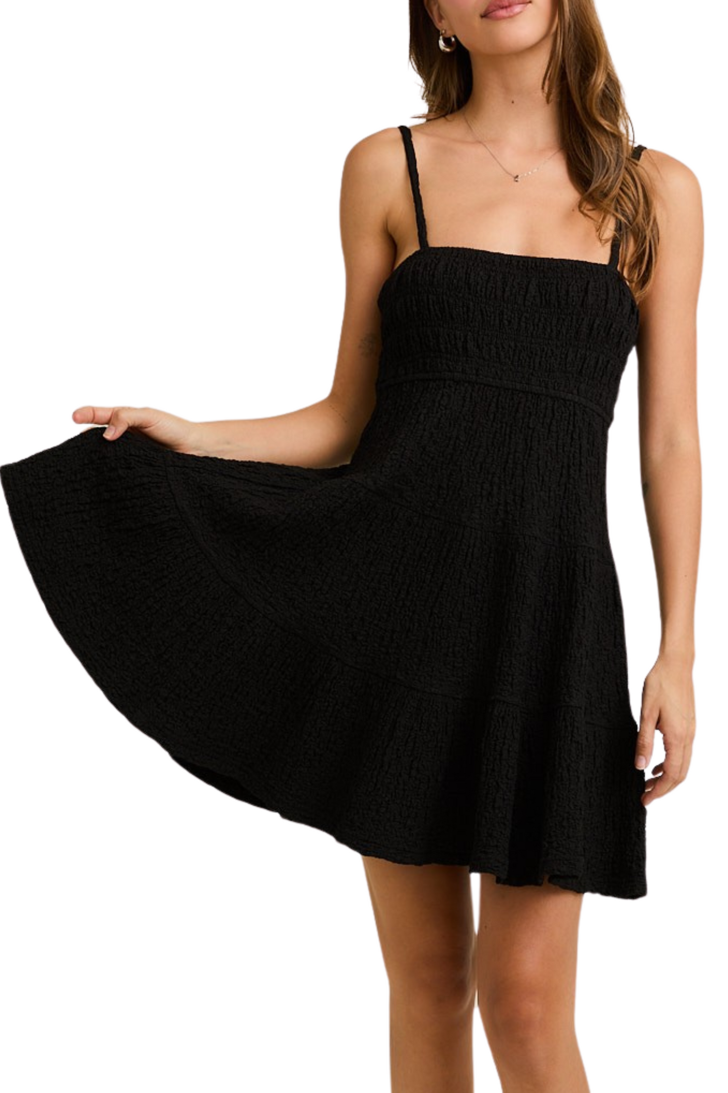 Tiered Spagetti Strap Mini Dress