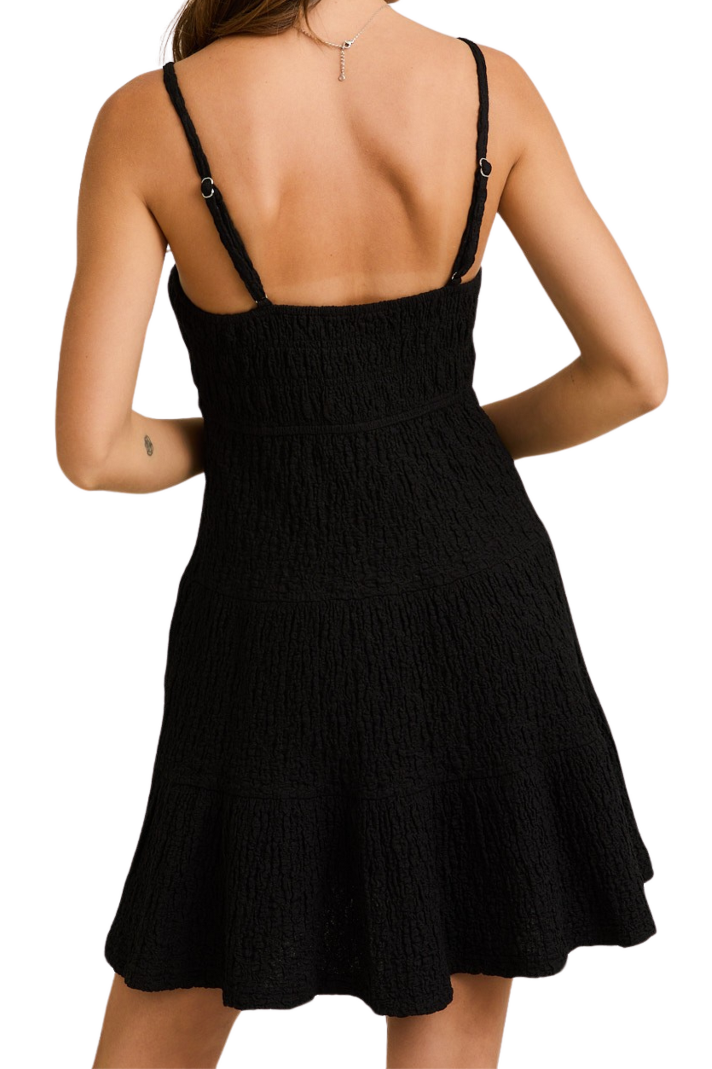 Tiered Spagetti Strap Mini Dress
