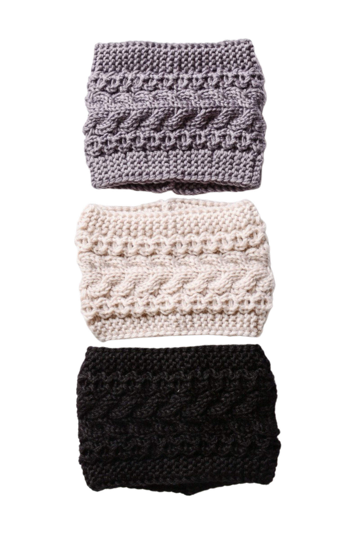 Extra-wide Cable Knit Headband Ear Warmer