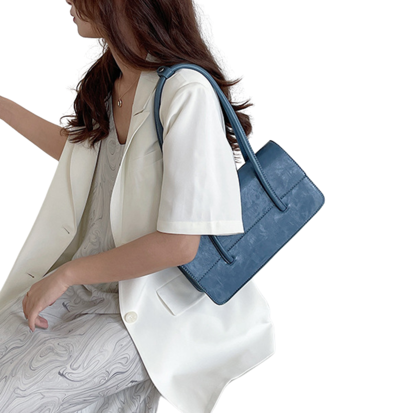 Elongated Strap Envelope Shoulder Bag