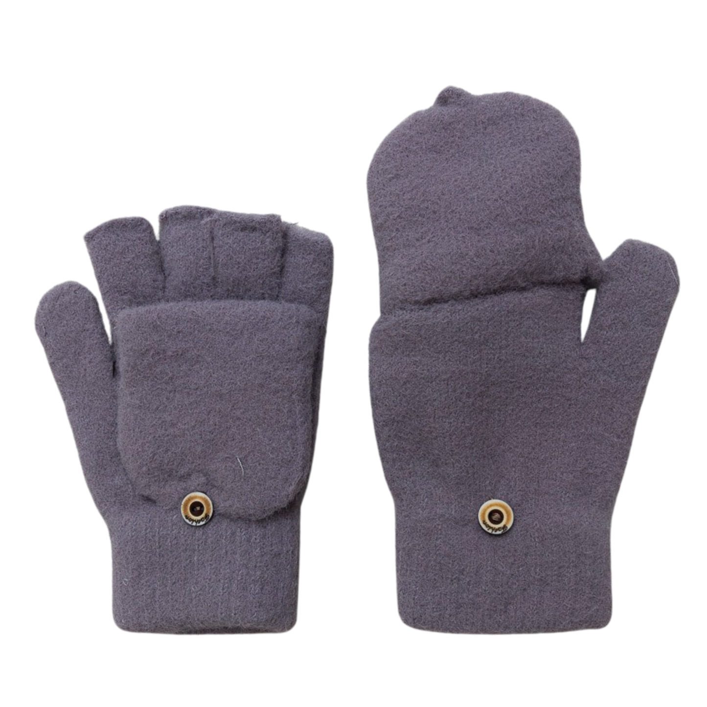 Cozy Knit Fingerless Gloves with Mitten Top